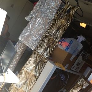 Brand new gold and black dress size M